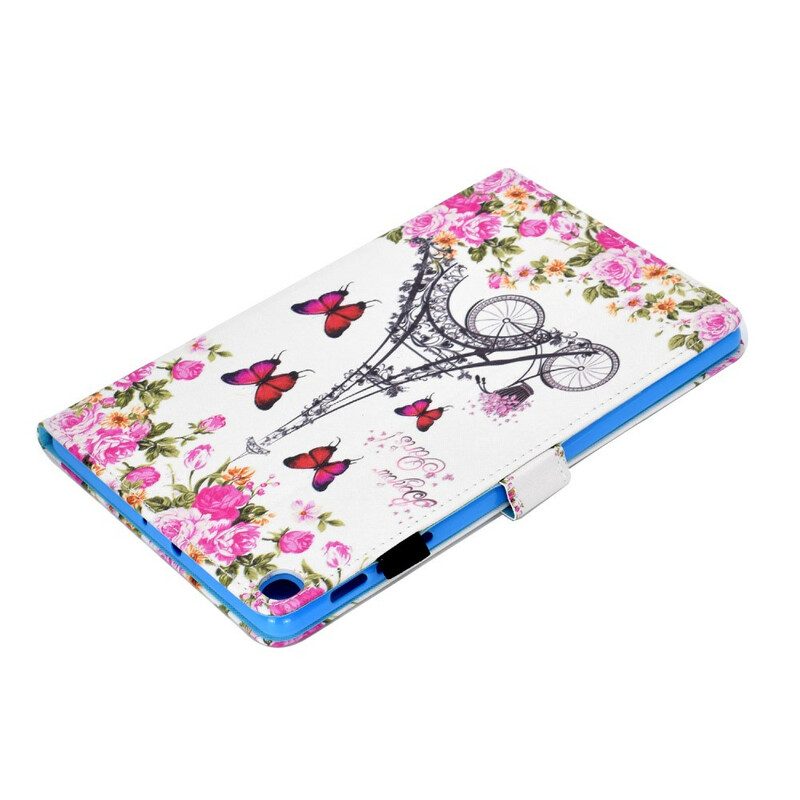 Custodia in pelle Samsung Galaxy Tab S6 Lite Bici Della Torre Eiffel