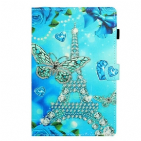 Custodia in pelle Samsung Galaxy Tab S6 Lite Diamante Della Torre Eiffel