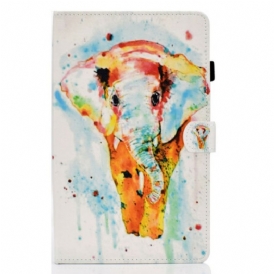 Custodia in pelle Samsung Galaxy Tab S6 Lite Elefante Dell'acquerello