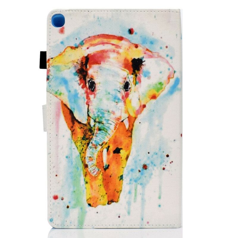Custodia in pelle Samsung Galaxy Tab S6 Lite Elefante Dell'acquerello