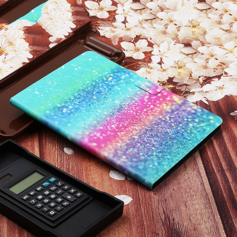 Custodia in pelle Samsung Galaxy Tab S6 Lite Elemento Paillettes