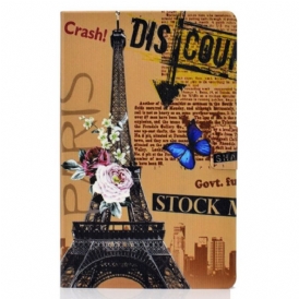 Custodia in pelle Samsung Galaxy Tab S6 Lite Giornale Di Parigi
