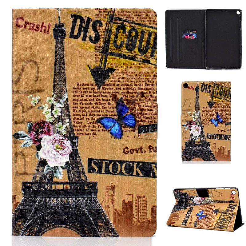 Custodia in pelle Samsung Galaxy Tab S6 Lite Giornale Di Parigi