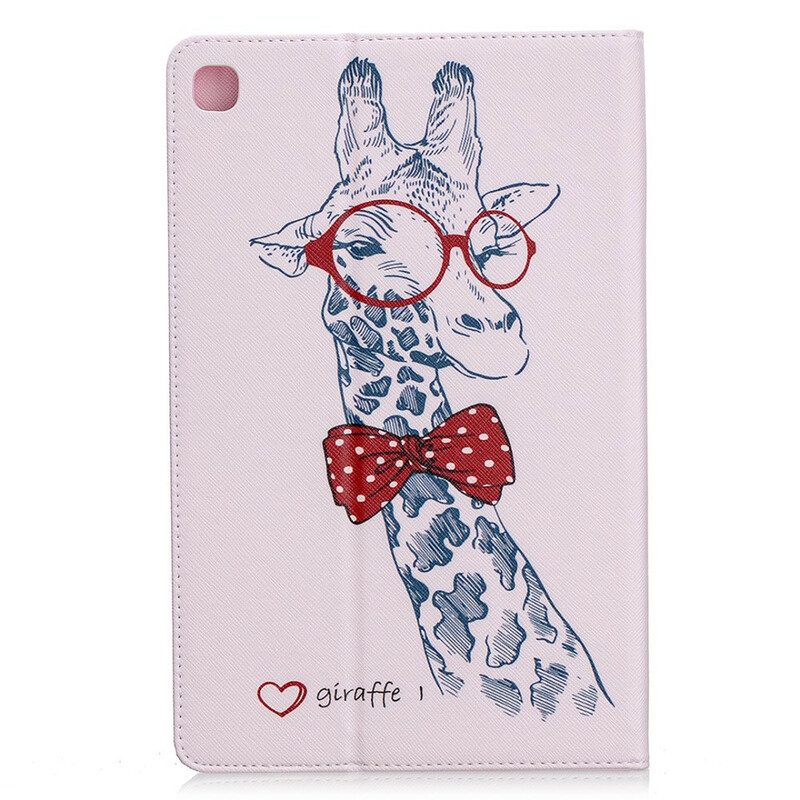 Custodia in pelle Samsung Galaxy Tab S6 Lite Giraffa Intelligente