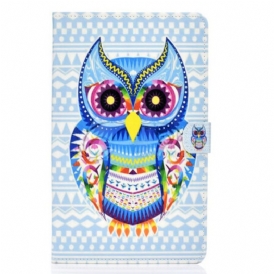 Custodia in pelle Samsung Galaxy Tab S6 Lite Gufo Tribale