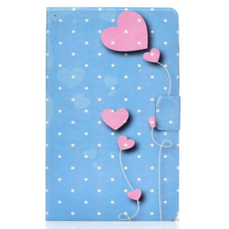 Custodia in pelle Samsung Galaxy Tab S6 Lite Palloncini Cuore