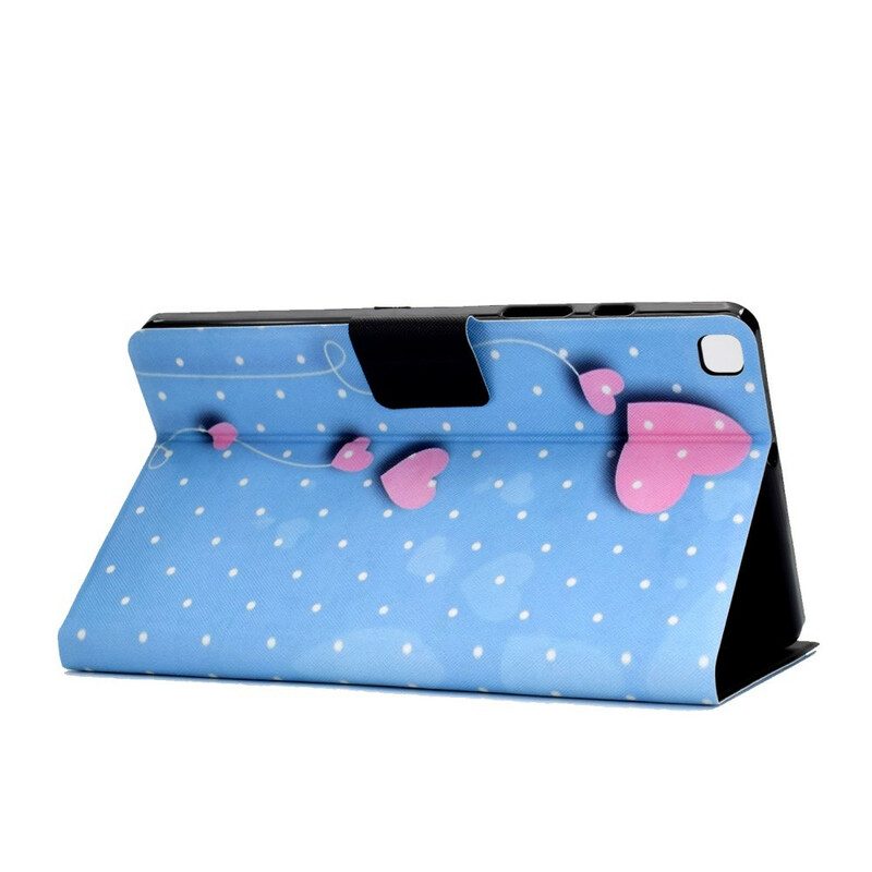 Custodia in pelle Samsung Galaxy Tab S6 Lite Palloncini Cuore