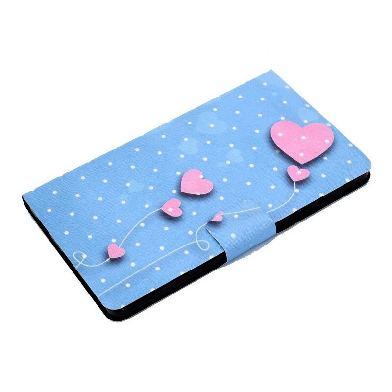 Custodia in pelle Samsung Galaxy Tab S6 Lite Palloncini Cuore