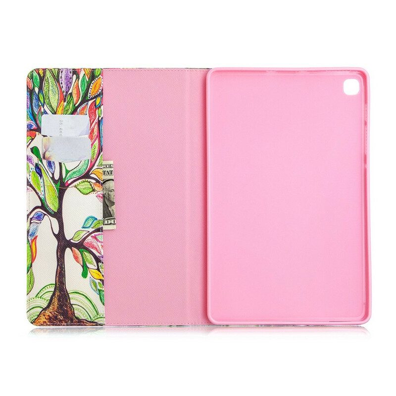 Custodia in pelle Samsung Galaxy Tab S6 Lite Pittura Ad Albero