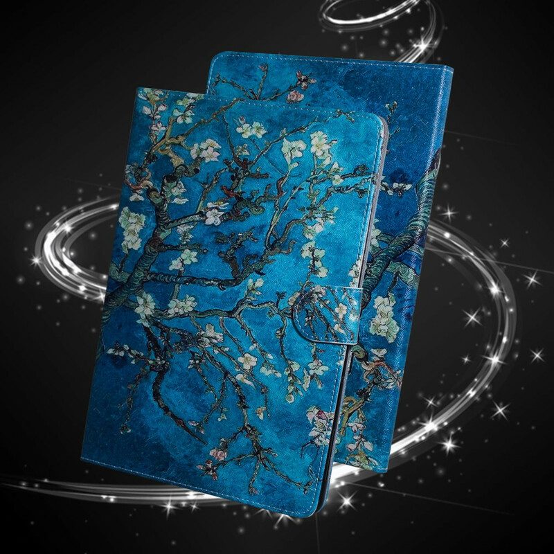 Custodia in pelle Samsung Galaxy Tab S6 Lite Rami Fioriti