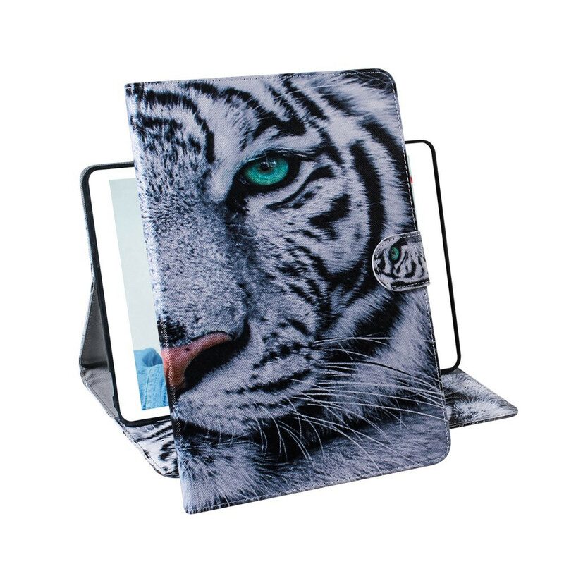 Custodia in pelle Samsung Galaxy Tab S6 Lite Testa Di Tigre