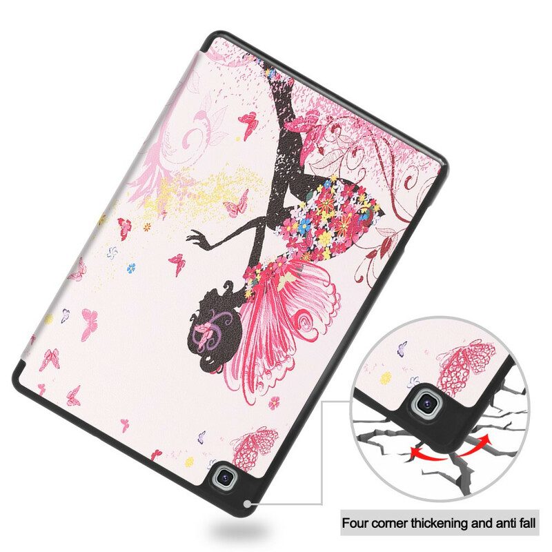 Custodia Samsung Galaxy Tab S6 Lite Portamatite Fata Floreale