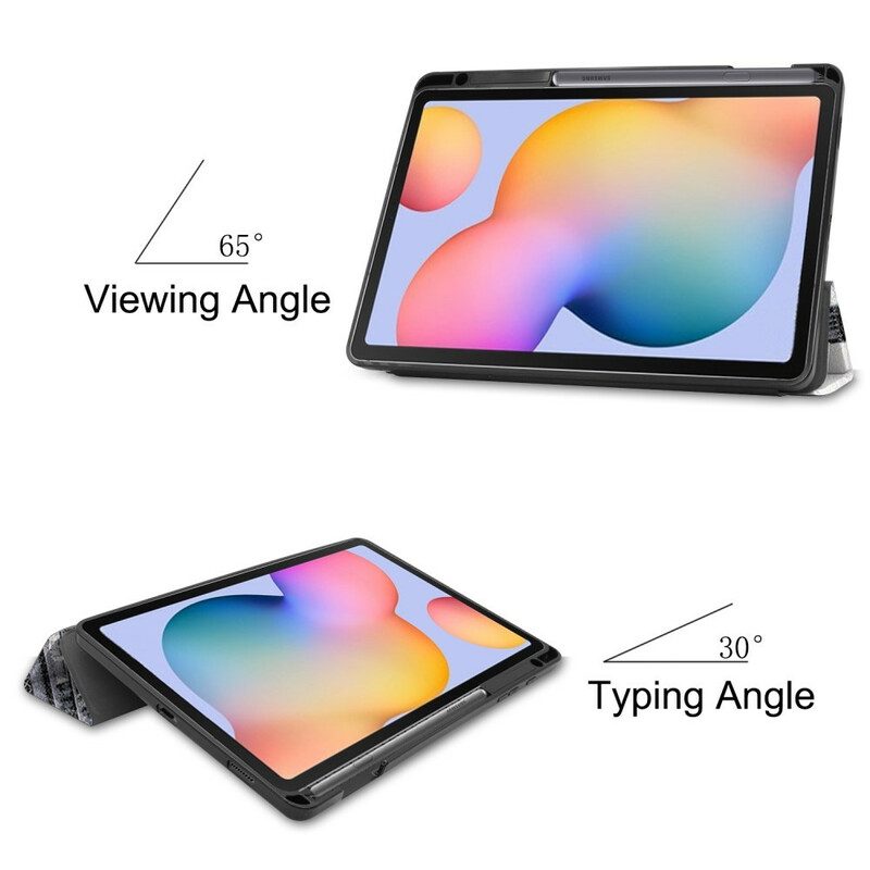 Custodia Samsung Galaxy Tab S6 Lite Portapenne Retrò Torre Eiffel