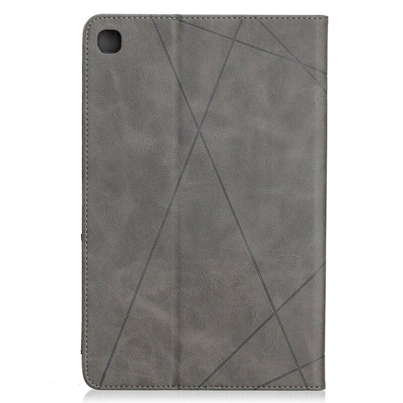 Folio Cover Samsung Galaxy Tab S6 Lite Geometria Effetto Pelle
