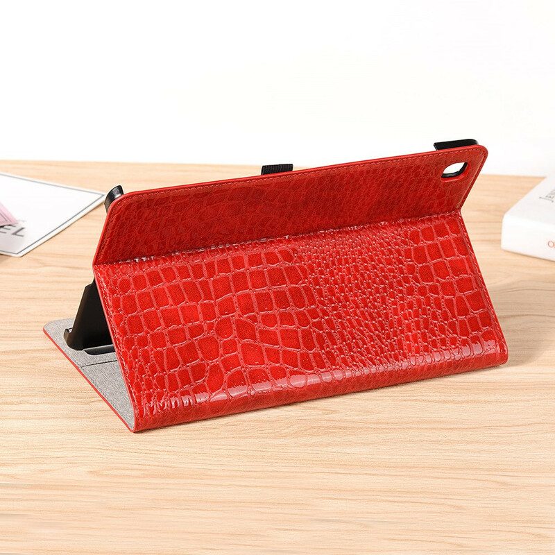 Folio Cover Samsung Galaxy Tab S6 Lite Trama Di Coccodrillo