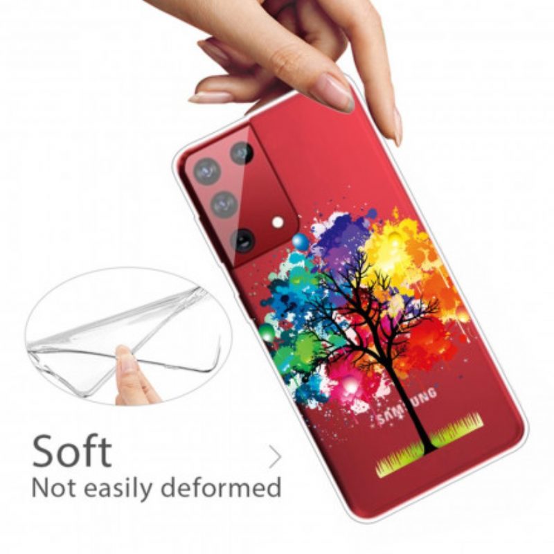 Cover Samsung Galaxy S21 Ultra 5G Albero Dell'acquerello