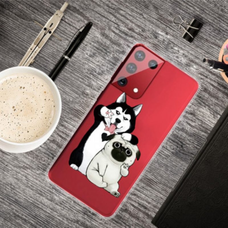 Cover Samsung Galaxy S21 Ultra 5G Cani Divertenti