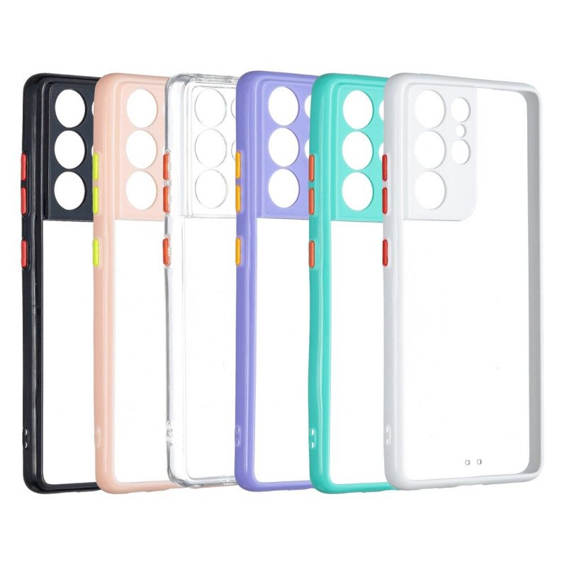 Cover Samsung Galaxy S21 Ultra 5G Contorno Colorato Senza Soluzione Di Continuità