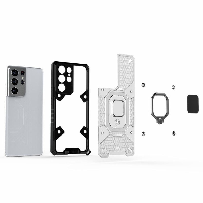 Cover Samsung Galaxy S21 Ultra 5G Nido D'ape Con Anello