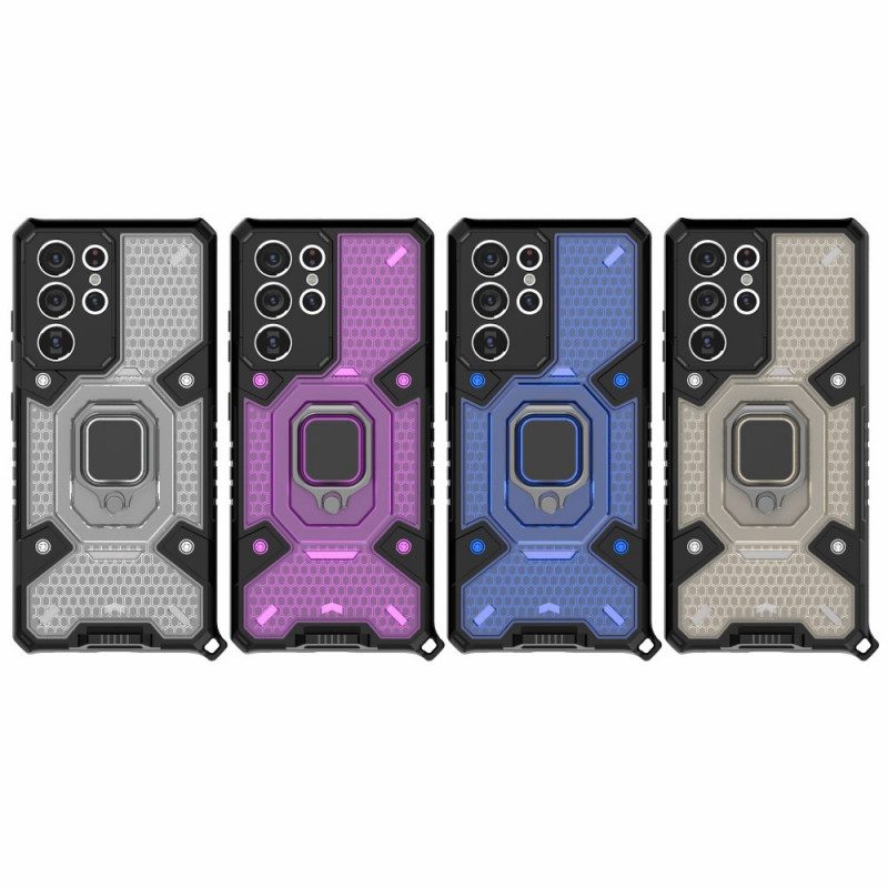 Cover Samsung Galaxy S21 Ultra 5G Nido D'ape Con Anello