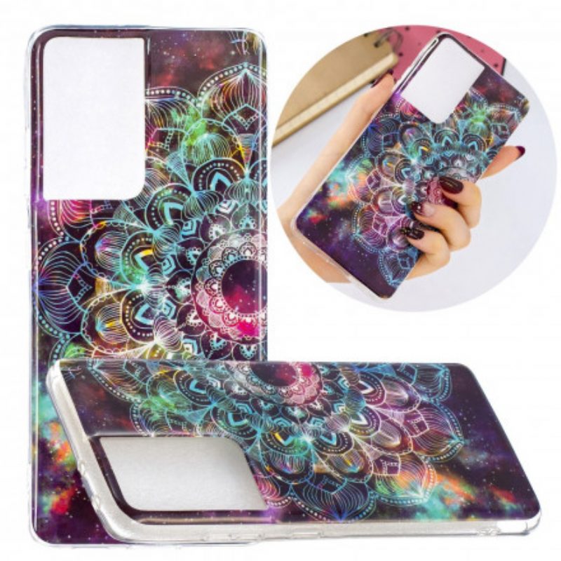Cover Samsung Galaxy S21 Ultra 5G Serie Floreale Fluorescente