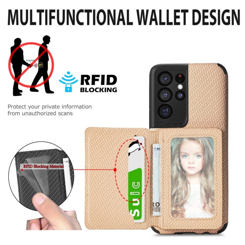 Cover Samsung Galaxy S21 Ultra 5G Staffa Porta Carte Rfid