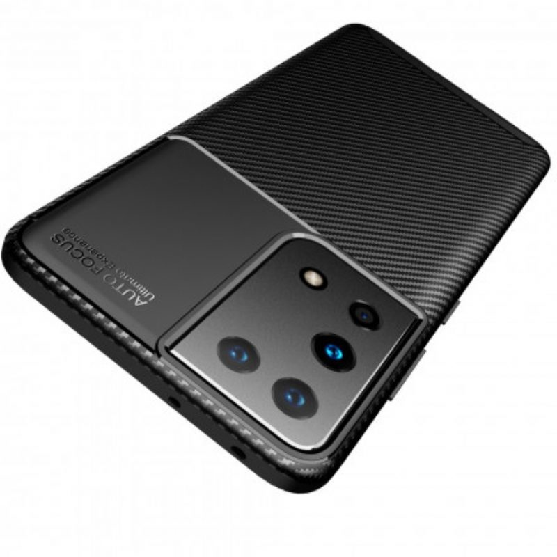 Cover Samsung Galaxy S21 Ultra 5G Struttura Flessibile In Fibra Di Carbonio