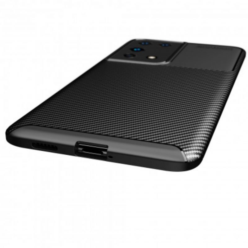 Cover Samsung Galaxy S21 Ultra 5G Struttura Flessibile In Fibra Di Carbonio