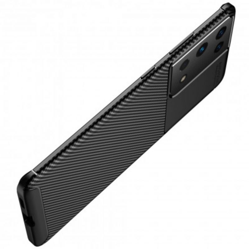Cover Samsung Galaxy S21 Ultra 5G Struttura Flessibile In Fibra Di Carbonio