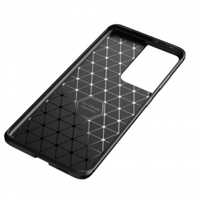 Cover Samsung Galaxy S21 Ultra 5G Struttura Flessibile In Fibra Di Carbonio