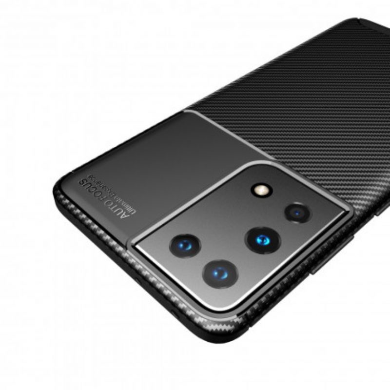 Cover Samsung Galaxy S21 Ultra 5G Struttura Flessibile In Fibra Di Carbonio