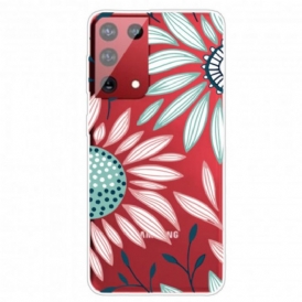 Cover Samsung Galaxy S21 Ultra 5G Un Fiore Trasparente