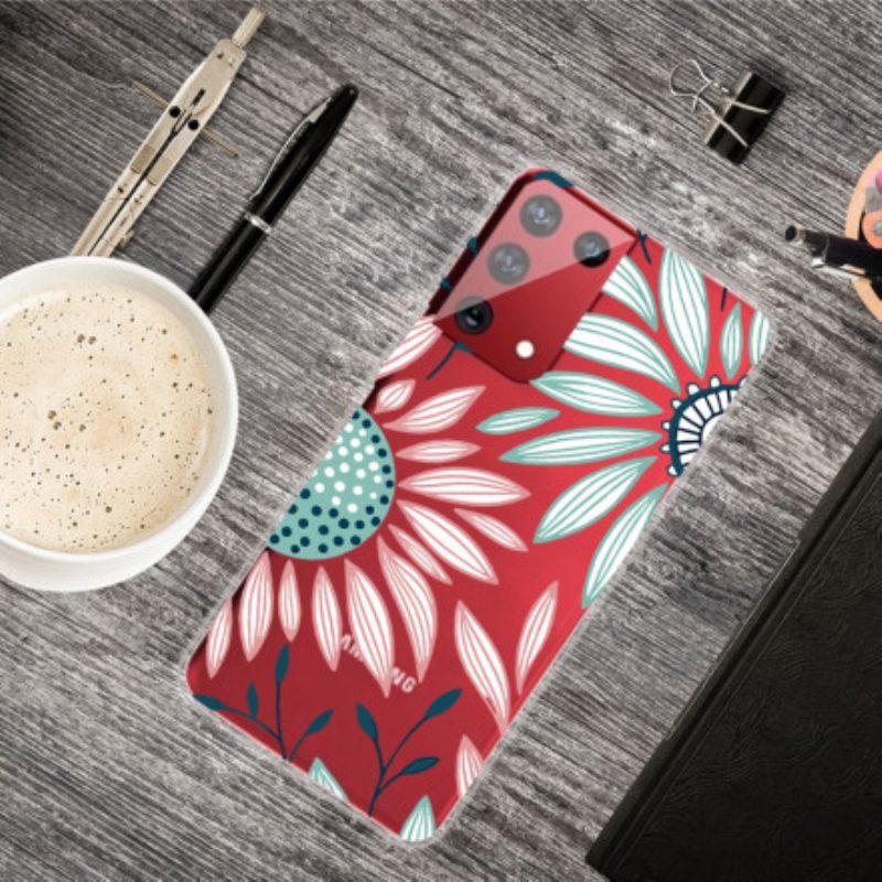 Cover Samsung Galaxy S21 Ultra 5G Un Fiore Trasparente
