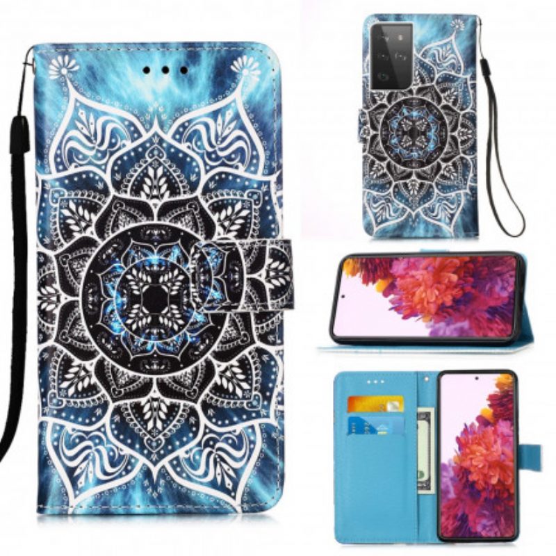 Custodia A Portafoglio Samsung Galaxy S21 Ultra 5G Mandala Nel Cielo