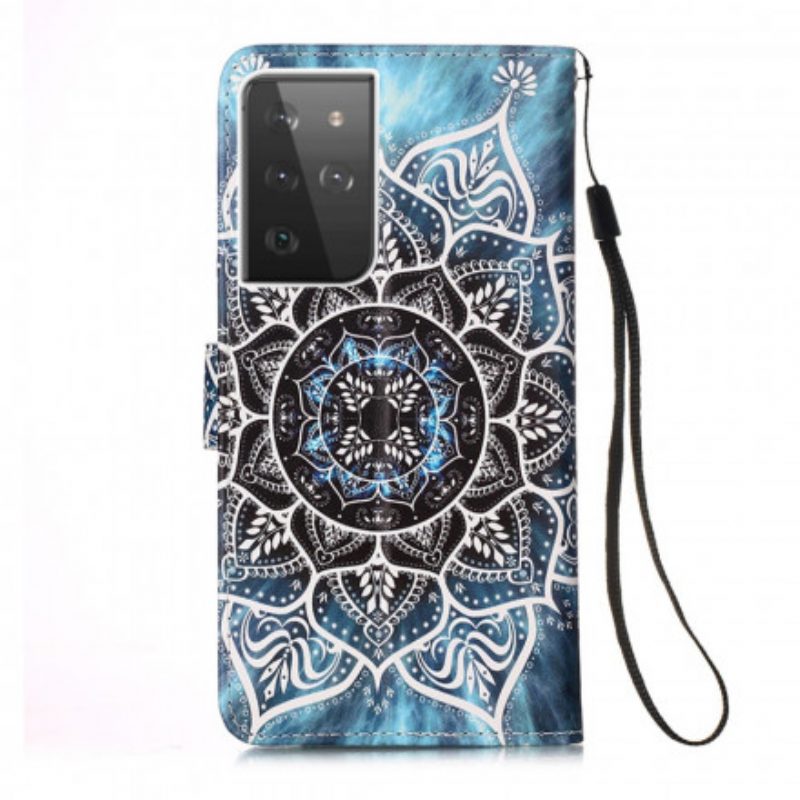Custodia A Portafoglio Samsung Galaxy S21 Ultra 5G Mandala Nel Cielo