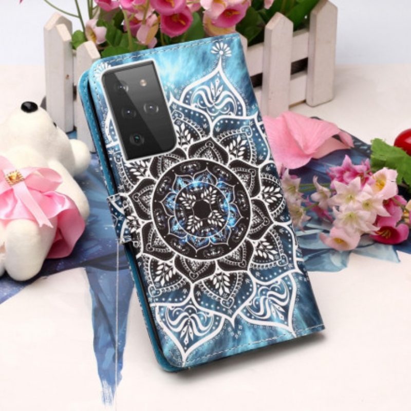 Custodia A Portafoglio Samsung Galaxy S21 Ultra 5G Mandala Nel Cielo