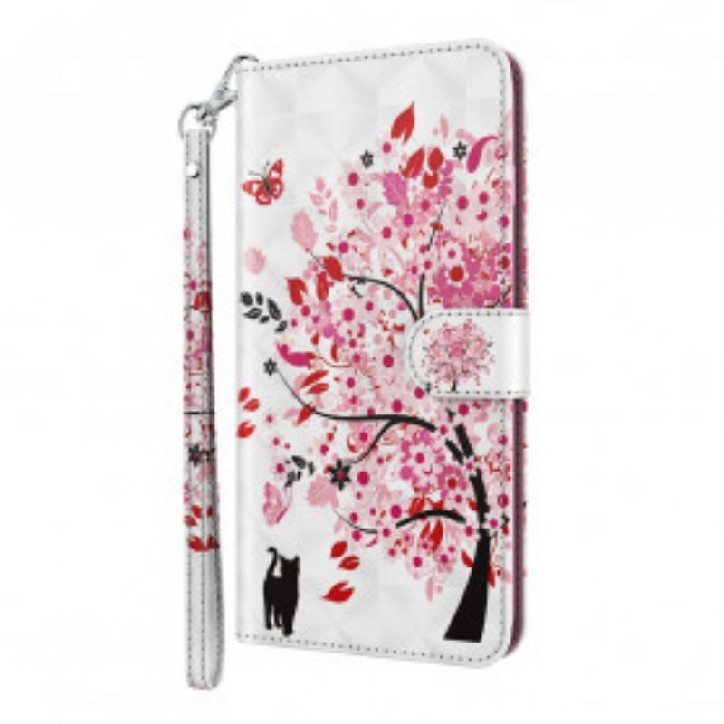 Custodia in pelle Samsung Galaxy S21 Ultra 5G Albero Rosa