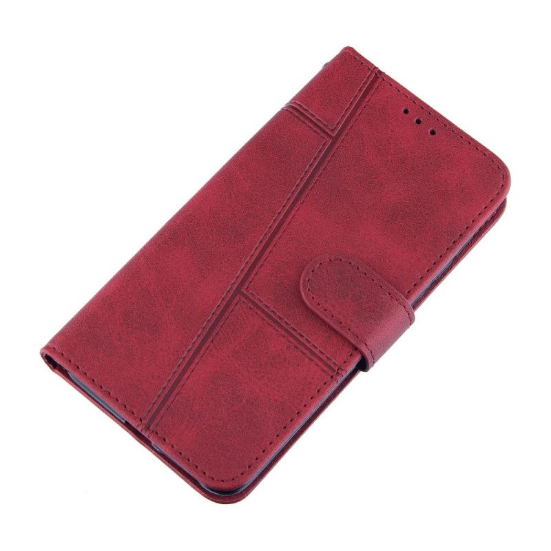 Custodia in pelle Samsung Galaxy S21 Ultra 5G Cinturino Effetto Pelle Geo