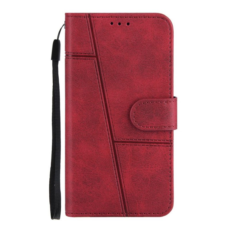 Custodia in pelle Samsung Galaxy S21 Ultra 5G Cinturino Effetto Pelle Geo