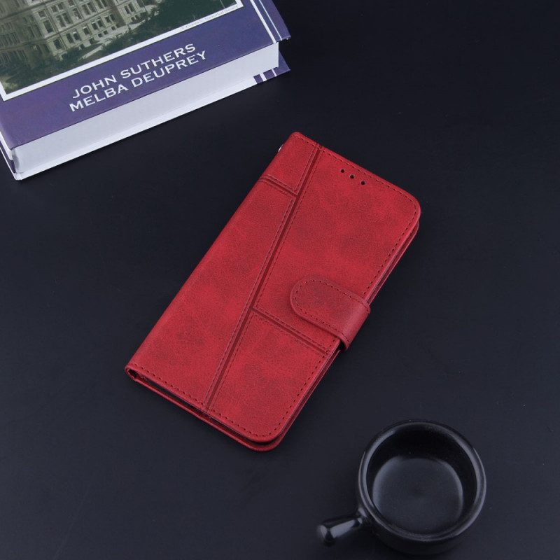 Custodia in pelle Samsung Galaxy S21 Ultra 5G Cinturino Effetto Pelle Geo