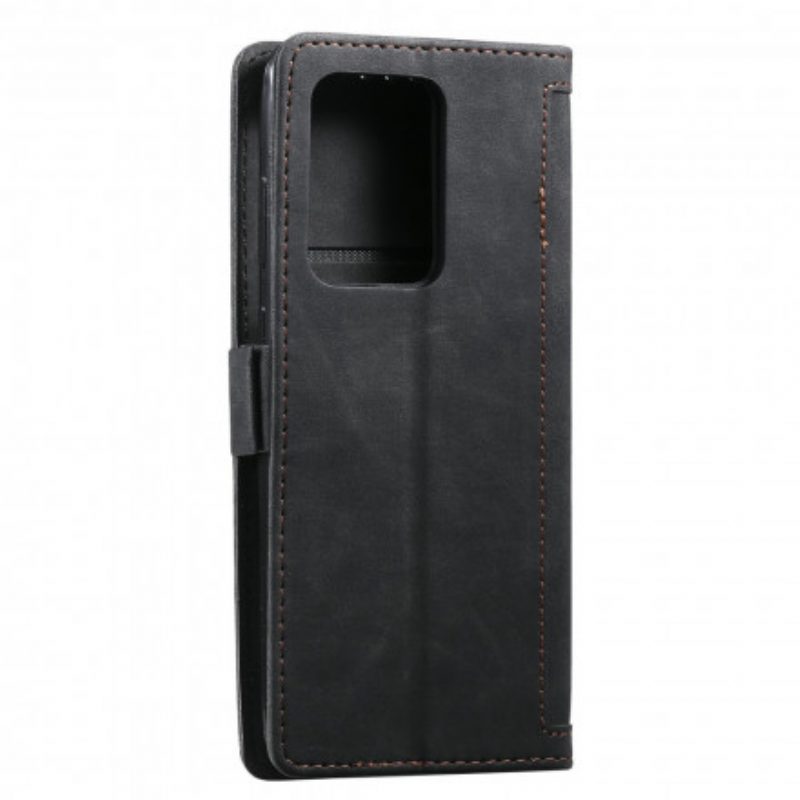 Custodia in pelle Samsung Galaxy S21 Ultra 5G Contorni Rinforzati Bicolore