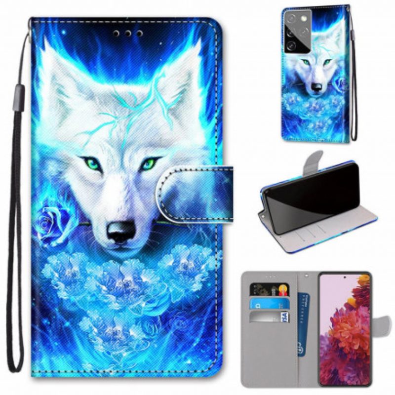 Custodia in pelle Samsung Galaxy S21 Ultra 5G Lupo Magico