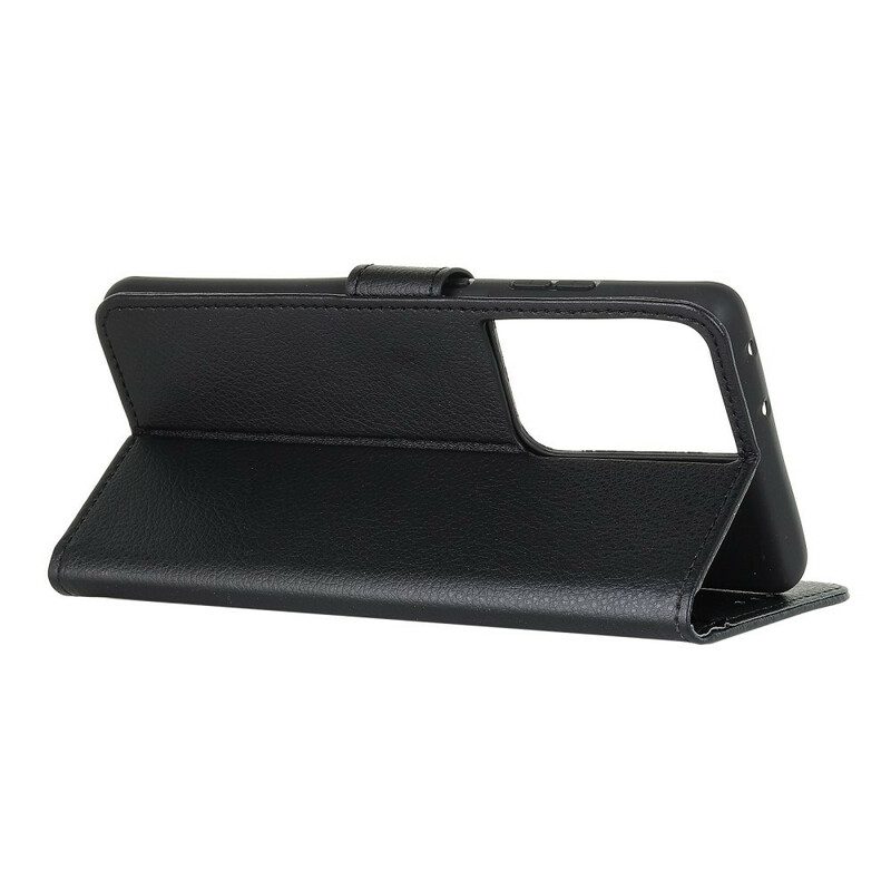 Custodia in pelle Samsung Galaxy S21 Ultra 5G Trama Di Litchi