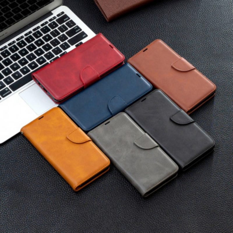 Folio Cover Samsung Galaxy S21 Ultra 5G Custodia in pelle Lembo Liscio Obliquo