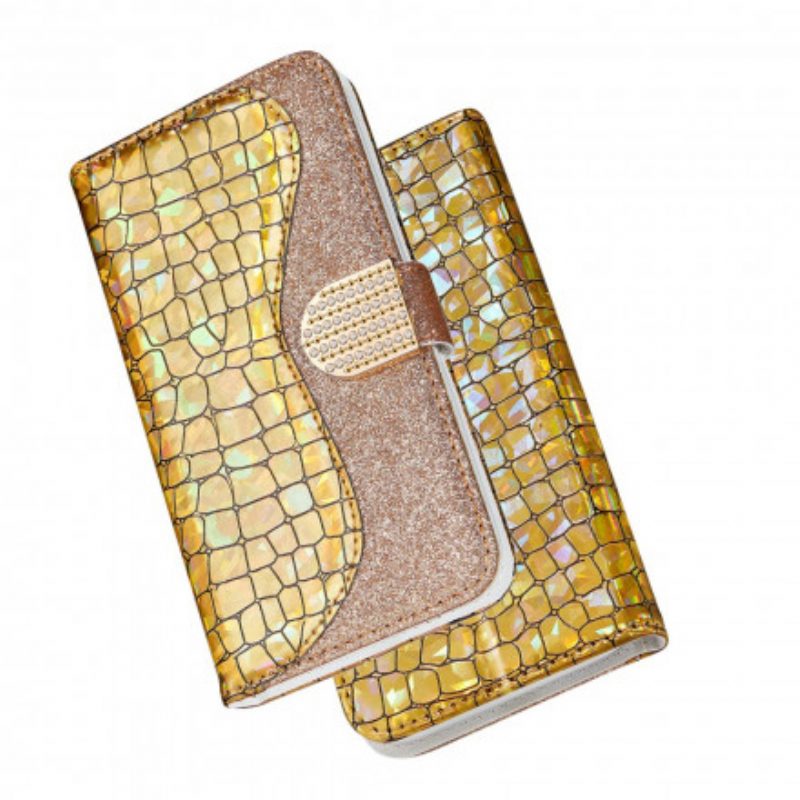 Folio Cover Samsung Galaxy S21 Ultra 5G Diamanti Coccodrillo