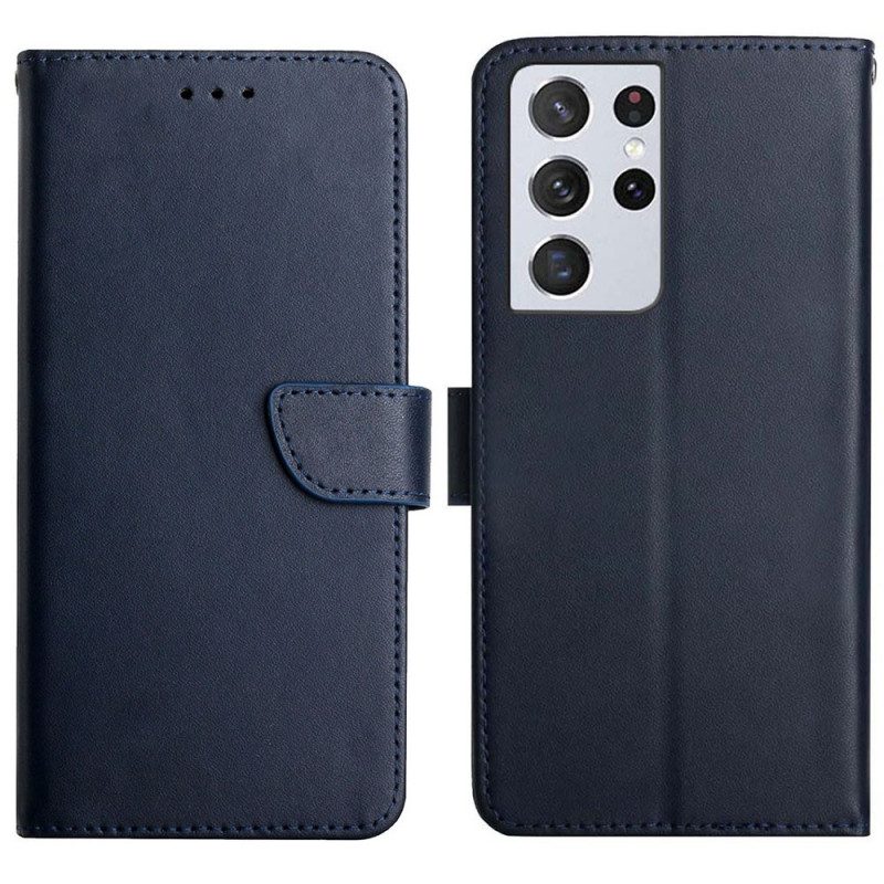 Folio Cover Samsung Galaxy S21 Ultra 5G Vera Pelle Nappa