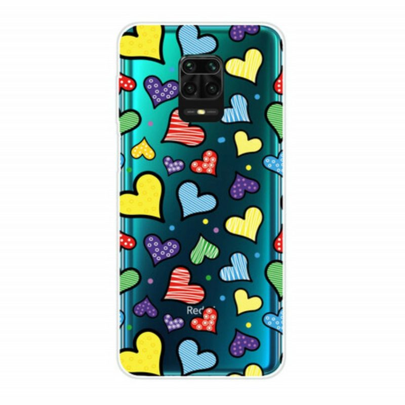 Cover Xiaomi Redmi Note 9S / 9 Pro Cuori Multicolori