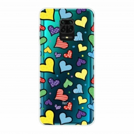 Cover Xiaomi Redmi Note 9S / 9 Pro Cuori Multicolori