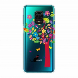 Cover Xiaomi Redmi Note 9S / 9 Pro Gatto Sotto L'albero Colorato