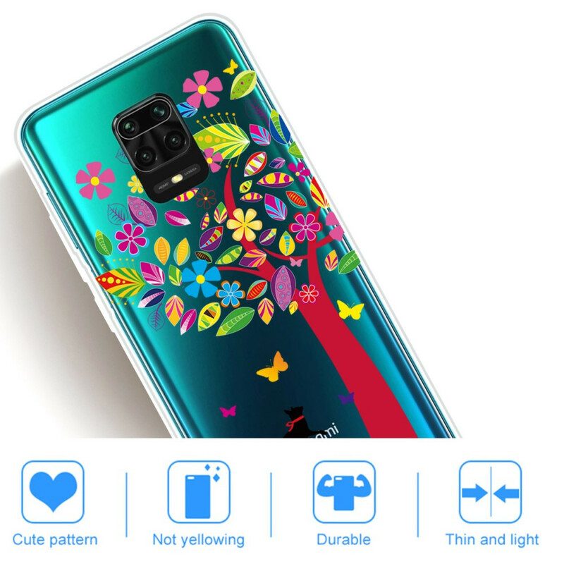 Cover Xiaomi Redmi Note 9S / 9 Pro Gatto Sotto L'albero Colorato